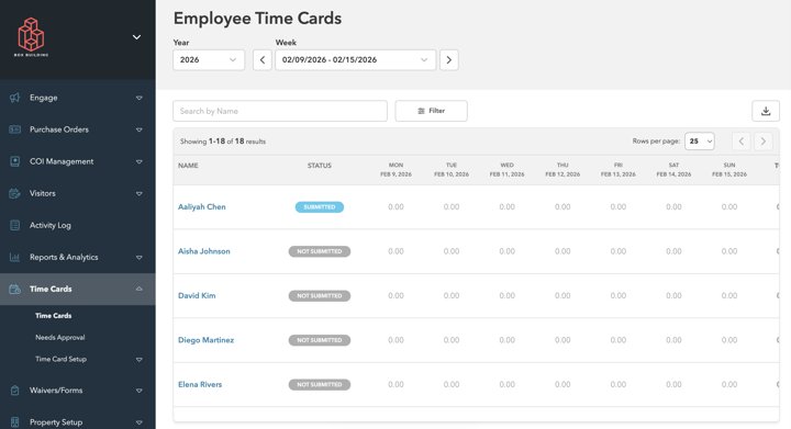 Time Cards Setup (Property Teams) · figure 1