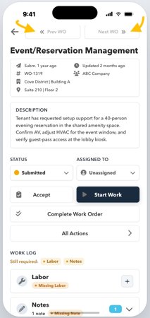 Work-order detail
