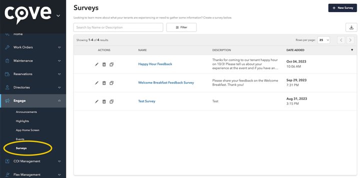 Surveys: Creating a Survey · figure 1