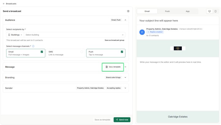 How to Use Visitt's Broadcast Messaging · figure 2