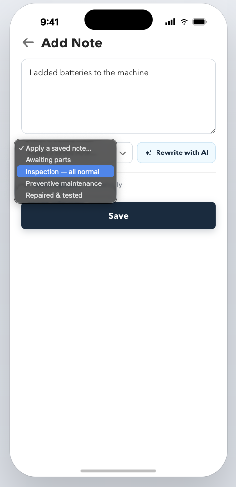 Cove: AI inside an ordinary field task